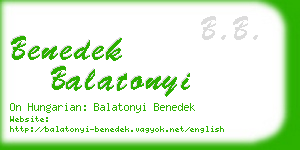 benedek balatonyi business card